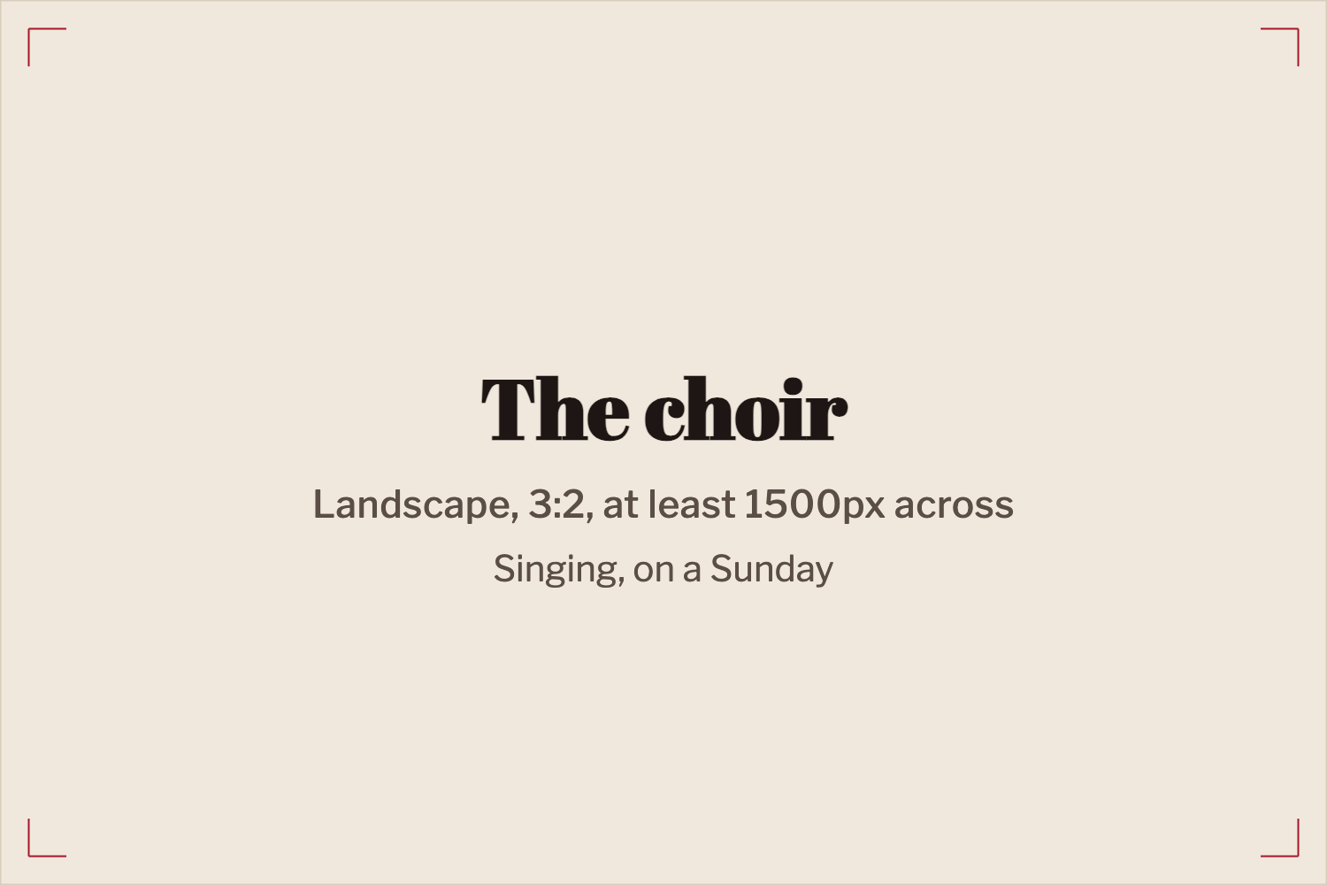 Placeholder for a photograph of the choir
